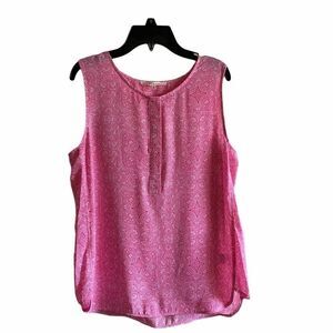 Violet + Claire Pink and White sleeveless Top